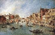 Francesco Guardi Three Arched Bridge at Cannaregio painting